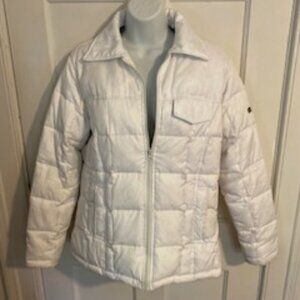 Xtreme-Air Women's White, Down and Feathers Jacket, Size S.